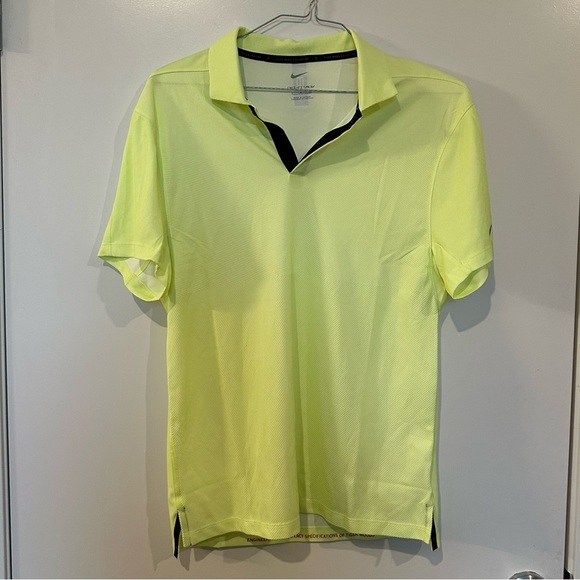 Nike Tiger Woods TW Dri-Fit ADV Golf Polo Shirt DA2995-101 Mens small Yellow - Picture 3 of 16